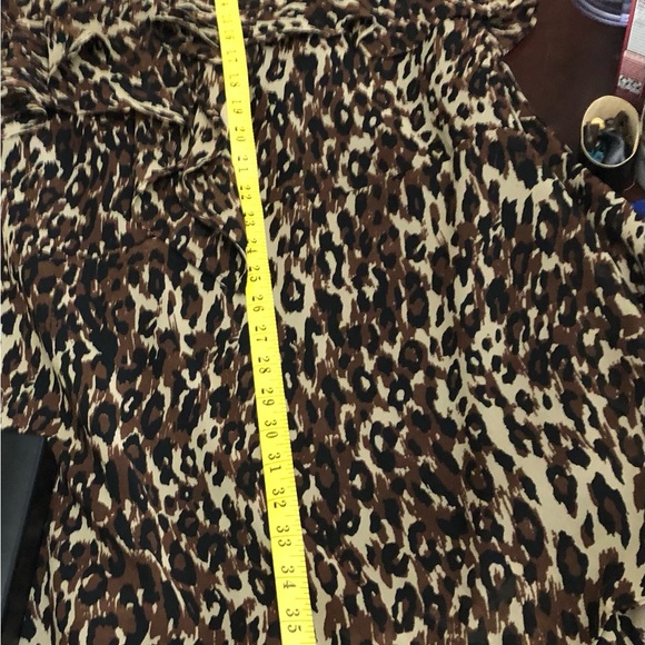 Walter Baker Adam Dress Size 4 Brown Tan Leopard Animal Print Elastic Waist - Picture 10 of 16